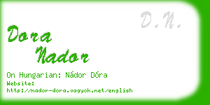 dora nador business card