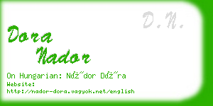 dora nador business card